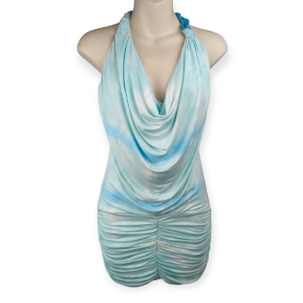 Sky Blue Halter Dress